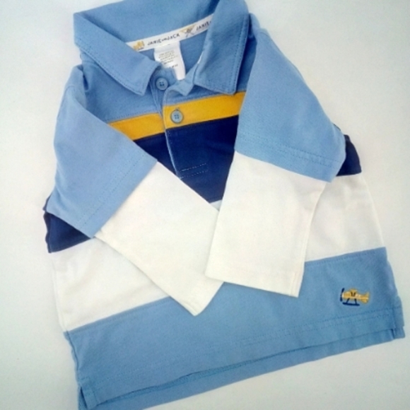 Janie and Jack Polo Long Sleeve 100% Cotton Shirt 3 to 6 Months - Picture 1 of 7
